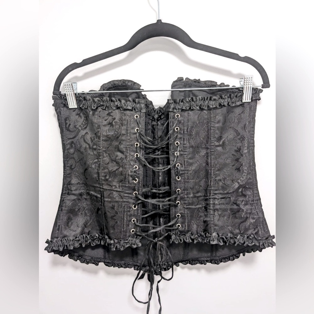 Goth Babygirl Black Corset Top - Picture 3 of 3